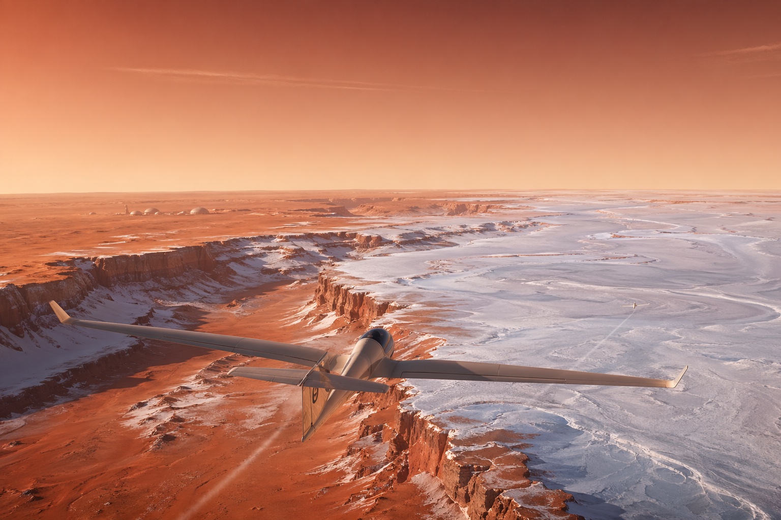 火星极冠滑翔线