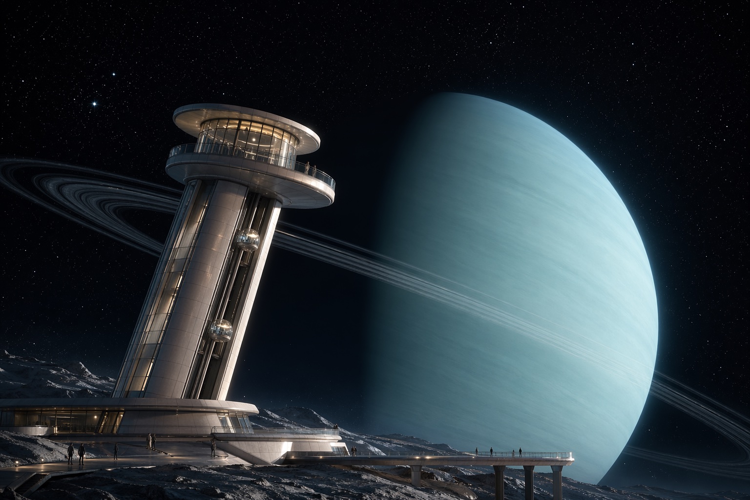 天王星倾斜季节观测塔