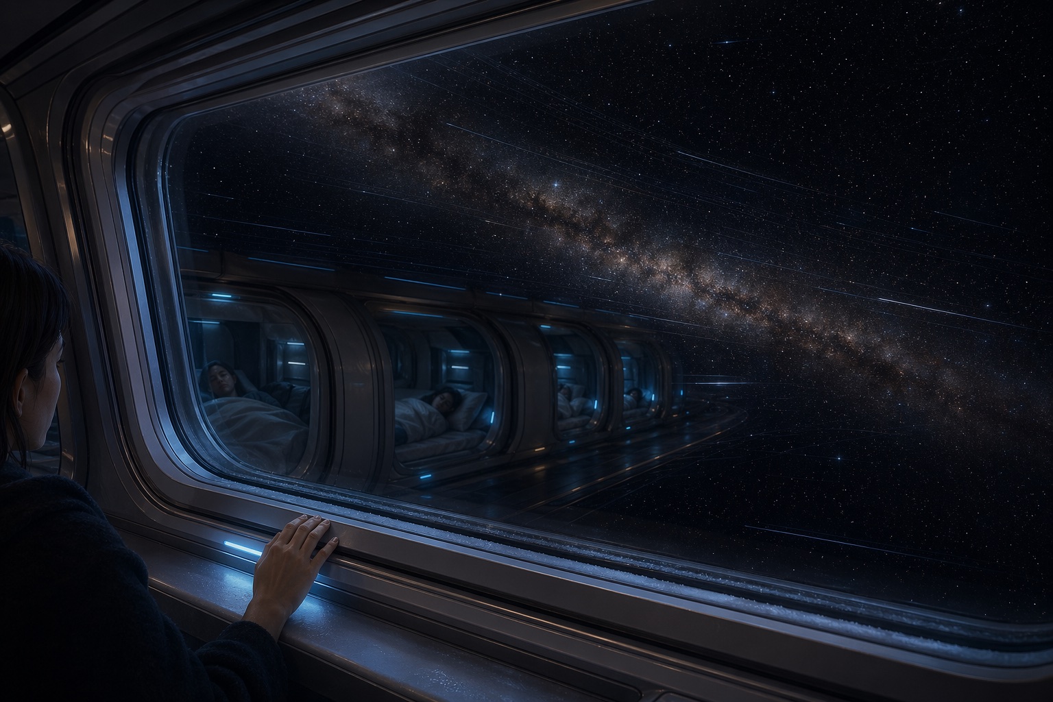 星际冷眠列车窗口