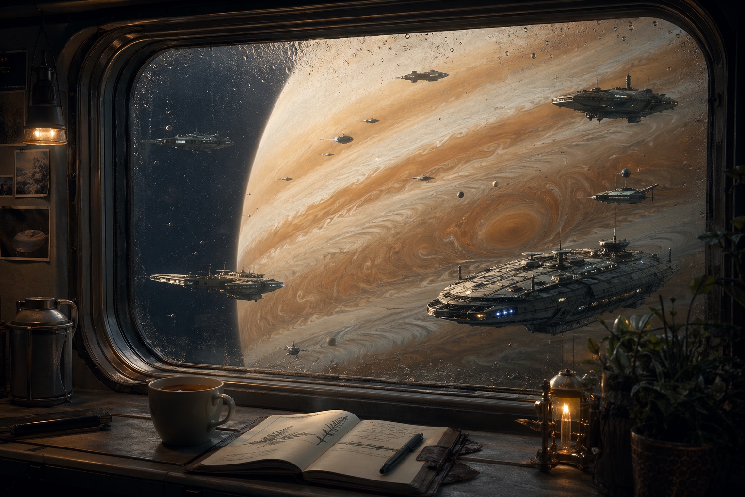 环木星研究舰队窗景