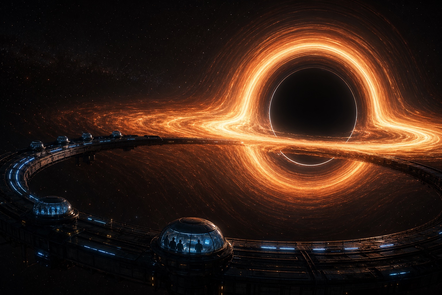 黑洞吸积盘安全观景圈