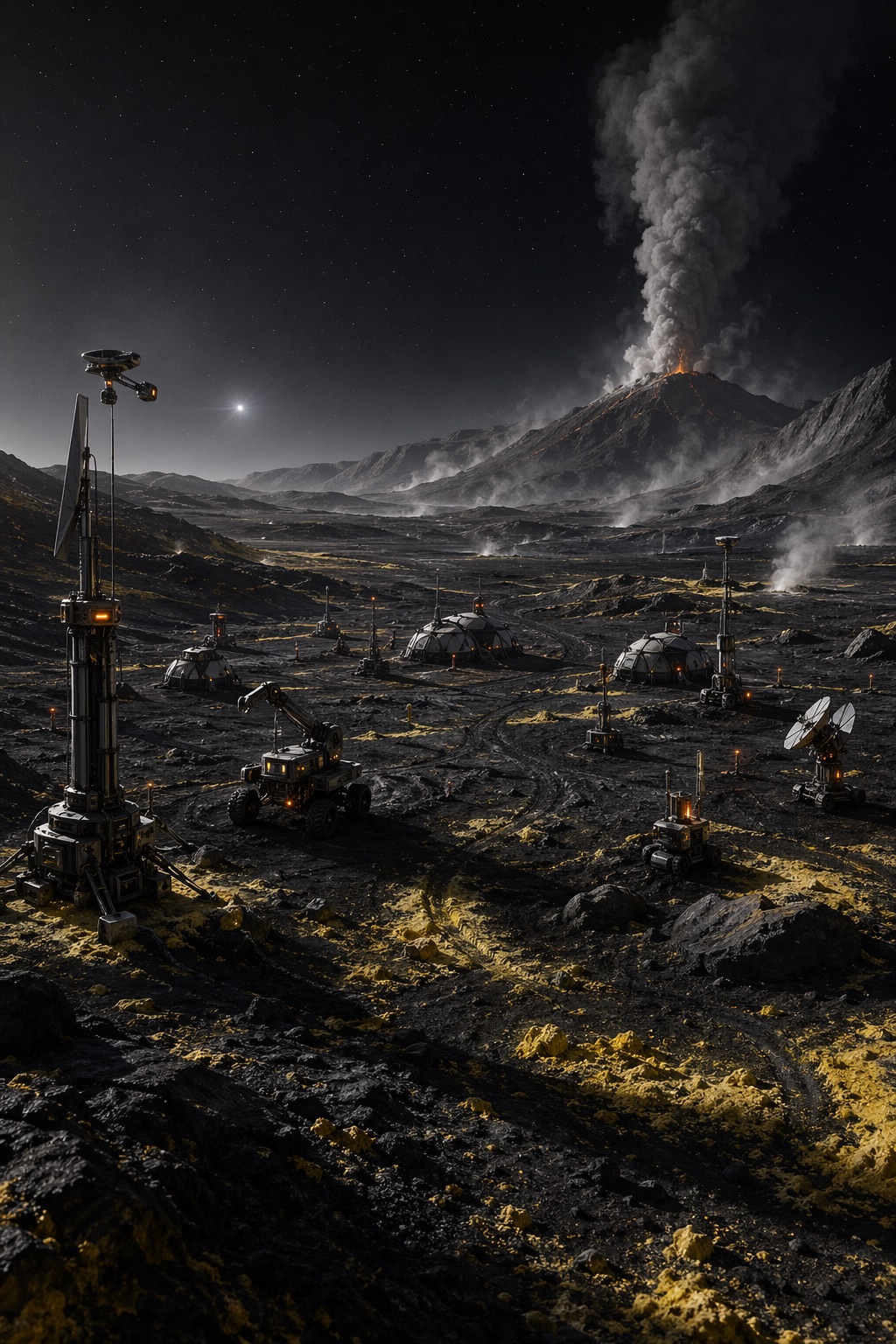 火山月球无人营地