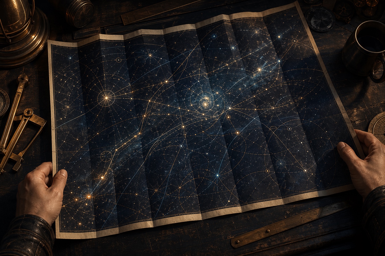 星图折页打开瞬间